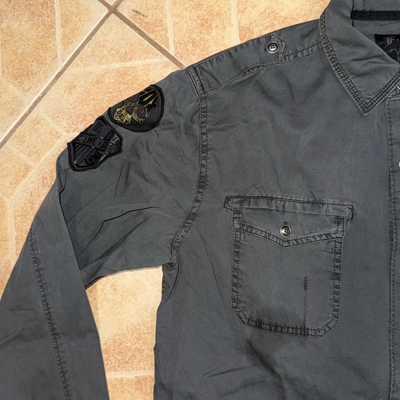 NWT Fox button long sleeve shirt top - Picture 3 of 5